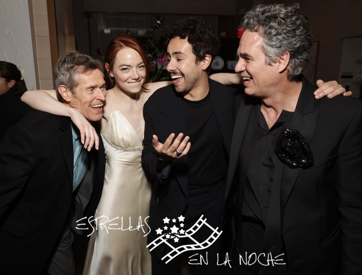 Willem Dafoe, Emma Stone, Ramy Youssef and Mark Ruffalo attend the Searchlight Picture’s Poor Things New York Premiere at the DGA Theater on Dec 6, 2023 in New York.