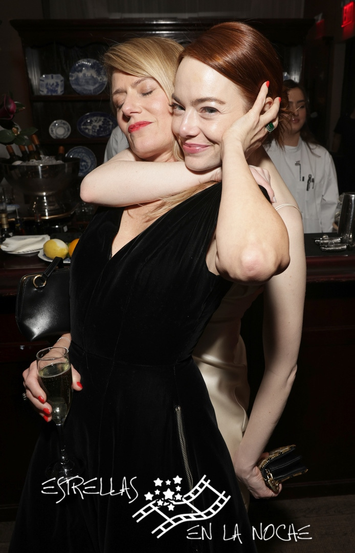 Sunrise Coigney and Emma Stone attend the Searchlight Picture’s Poor Things New York Premiere at the DGA Theater on Dec 6, 2023 in New York.